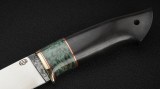 Шкуросьемный нож Бобр (Х12МФ, черный граб, стабилизированная вставка), фото 3