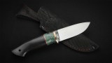 Шкуросьемный нож Бобр (Х12МФ, черный граб, стабилизированная вставка), фото 6
