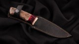 Шкуросьемный нож Бобр (М390, стабилизированная карельская береза), фото 4