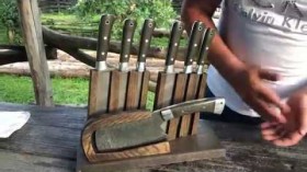Шикарный кухонный набор ножей из булатной стали Кузница Династия